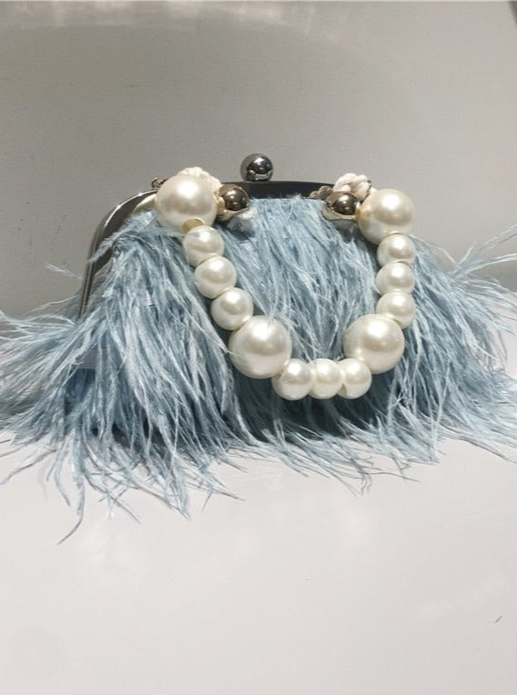 Flying Dream Feather Pear Chain Evening Clutch