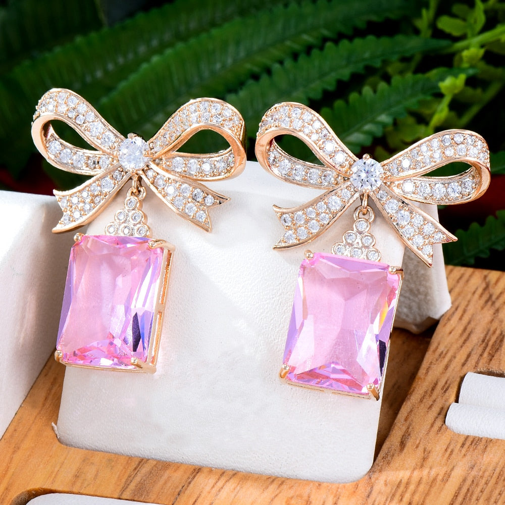 Bowknots Cubic Zircon Earrings