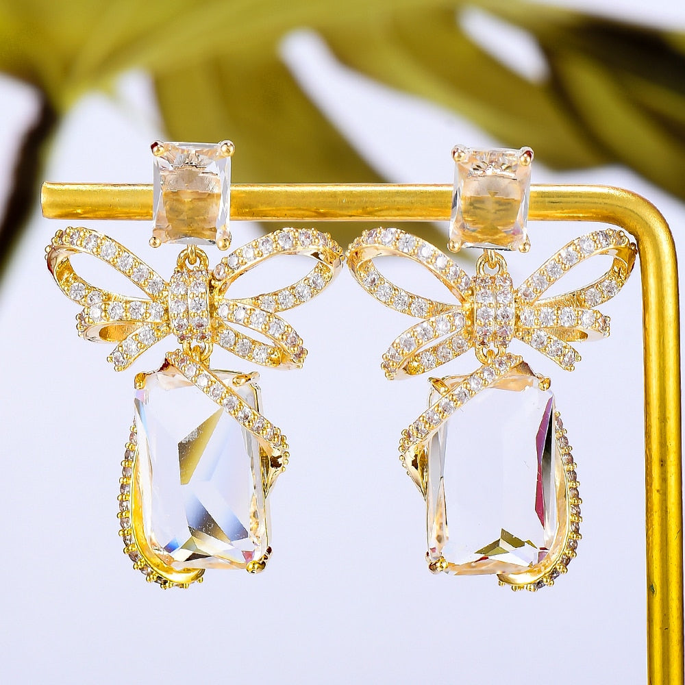 Bowknots Cubic Zircon Earrings