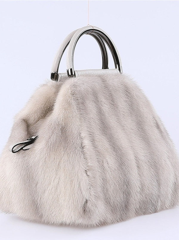 Plush Bag Real Mink Fur Bag